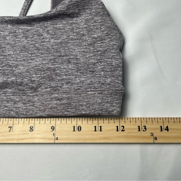Athleta Exhale Sports Bra in SoftLuxe Pullover Open Back Gray, Size S - Picture 9 of 10